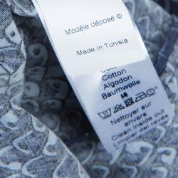 Pre Owned Kenzo Blue Printed Long Sleeve Top L