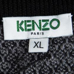 Pre Owned بلوفر كينزو صوف مطرز مخطط عيون XL