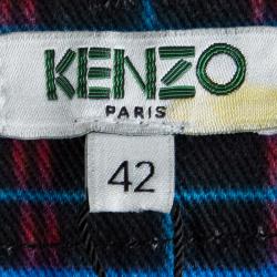 Pre Owned Kenzo Multicolor Printed Denim Straight Fit Jeans L