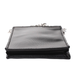 Pre Owned Kenzo Black Perforated Patent Leather Phone Bag