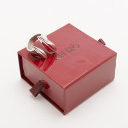 Pre Owned KENZO Leaves Silver Wrap Around Ring Size 56