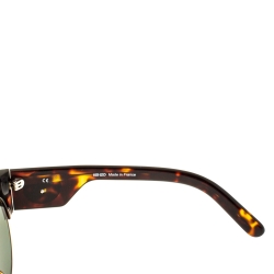 مملوكة مسبقًا Kenzo Brown Tortoise/Green KZ3188 Round Sunglasses