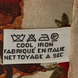 Kenzo Multicolor Printed Silk Square Scarf