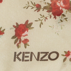 Kenzo Multicolor Printed Silk Square Scarf