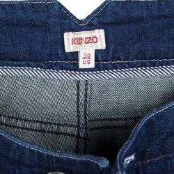Pre Owned Kenzo Indigo Dark Wash Denim Straight Fit Jeans M