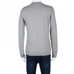 Pre Owned Kenzo Jungle Grey Embroidered Tiger Motif Sweatshirt M