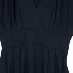 مملوكة مسبقًا Kenzo Black Wrap Front Dress L