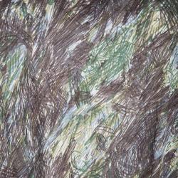 Pre Owned Kenzo Multicolor Scribble Printed Silk Jersey Waist Tie Detail Sleeveless Midi Dress M