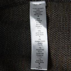 Pre Owned Kenzo Multicolor Diamond Pattern Knit Front Open Sleeveless Long Cardigan S