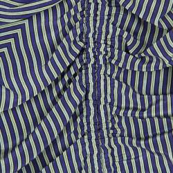 Pre Owned Kenzo Multicolor Striped Gathered Sleeveless Silk Dress S