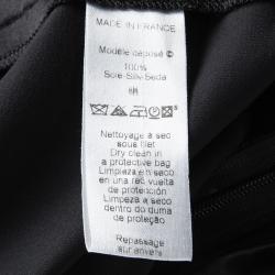 Pre Owned Kenzo Black High Waist Tie Detail Silk Maxi Skirt S