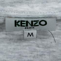 Pre Owned Kenzo Grey Eiffel Tower Print T-Shirt M