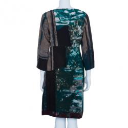 مملوكة مسبقًا Kenzo Printed Silk Shift Dress L