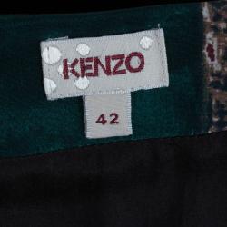 مملوكة مسبقًا Kenzo Printed Silk Shift Dress L