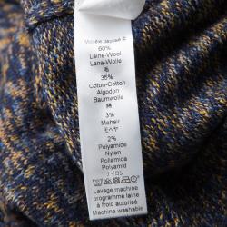 Pre Owned Kenzo Multicolor Intarsia Knit Logo Detail Sweater M