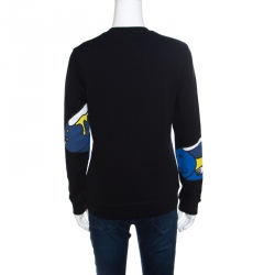 Pre Owned Kenzo Black Koi Fish Printed Cotton Long Sleeve Sweatshirt M