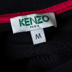 Pre Owned Kenzo Black Koi Fish Printed Cotton Long Sleeve Sweatshirt M