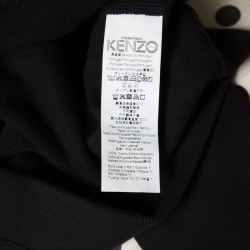 Pre Owned Kenzo Black Embroidered Applique Detail Tiger Motif Sweatshirt L