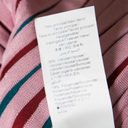 Pre Owned Kenzo Multicolor Knit Striped V Neck Top M