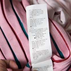 Pre Owned Kenzo Multicolor Striped Knit High Waist Midi Skirt M