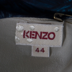 Pre Owned Kenzo Multicolor Floral Printed Embellished Sleeveless Maxi Dress L