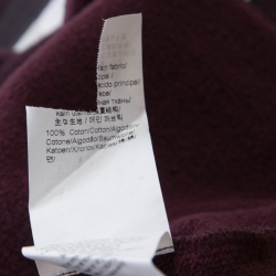 Pre Owned Kenzo Plum Cotton Melange Embroidered Eye Motif Sweater Dress S