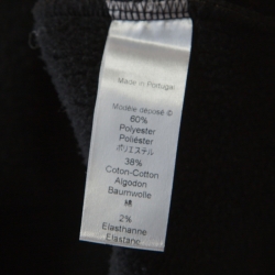 Pre Owned Kenzo Black Fleece Lined Lotus Eye Embroidered Neoprene Sweatshirt M