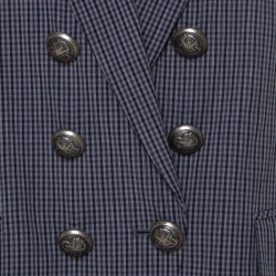 Kenzo Mauve Purple Checkered Cotton Blazer L 