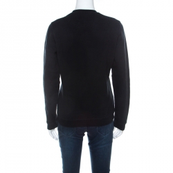 Pre Owned Kenzo Jungle Black Embroidered Tiger Motif Sweatshirt M