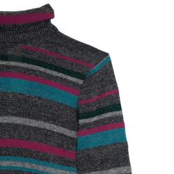 Pre Owned Kenzo Knit Striped Turtle Neck Top L