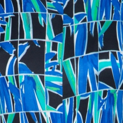 Pre Owned Kenzo Multicolor Cubic Floral Print Stretch Jersey Drop Armhole Detail Maxi Dress M