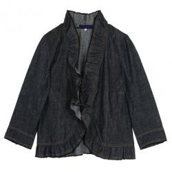 Pre Owned Kenzo Frill Denim Suit XL