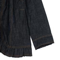 Pre Owned Kenzo Frill Denim Suit XL