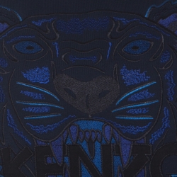 Pre Owned Kenzo Navy Blue Cotton Embroidered Tiger Logo Sweatshirt S