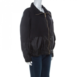 Pre Owned Kenzo Black Logo Print Windbreak Jacket L