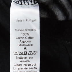 Pre Owned Kenzo Black Knit Metallic Eiffel Tower Motif Sweatshirt S