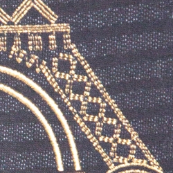 Pre Owned Kenzo Black Knit Metallic Eiffel Tower Motif Sweatshirt S