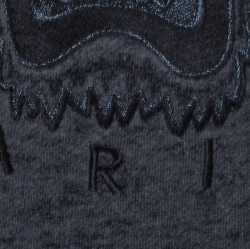 Pre Owned Kenzo Charcoal Grey Tiger Embroidered Marled Cotton Sweatshirt M