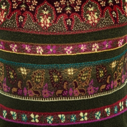 Pre Owned Kenzo Olive Green Jacquard Lurex Knit Sleeveless Tunic Top L