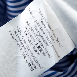 Pre Owned Kenzo Bicolor Tiger Embroidered Striped Cotton Shirt Dress S