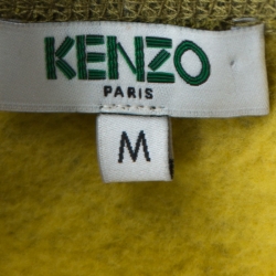 Pre Owned Kenzo Green Tiger Embroidered Marl Knit Sweatshirt M