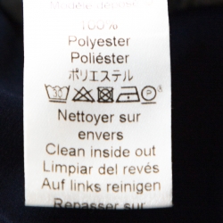 Pre Owned Kenzo Blue Night Clouds Print Crepe Cutout Detail Blouse L