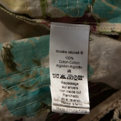 Pre Owned Kenzo Cream Floral Print Knit Paneled Sleeveless Scoop Neck Top M