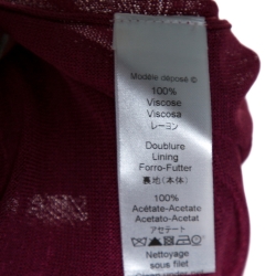 Pre Owned Kenzo Pink Knit Ruffle Detail Midi Dress L