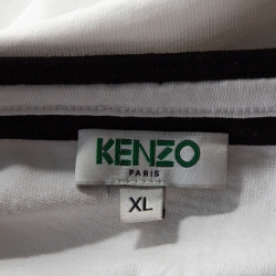 Pre Owned Kenzo White Cotton Boat Neck Three Quarter Sleeve T Shirt XL