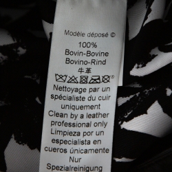 Pre Owned Kenzo Black Leather Zip Detail Mini Skirt L