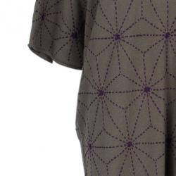 Pre Owned Kenzo Khaki Geometric Print Knit Oversize Dress L