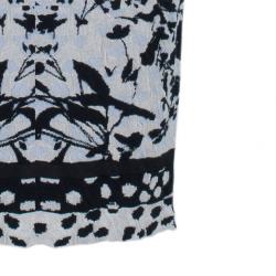 Pre Owned Kenzo Floral Knit V-Neck Shift Dress L