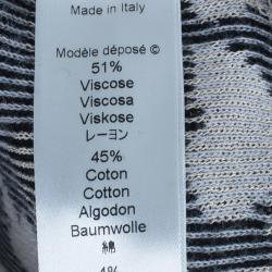 Pre Owned Kenzo Floral Knit V-Neck Shift Dress L