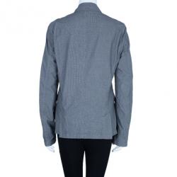 Pre Owned Kenzo Grey Pinstripe Light Jacket M